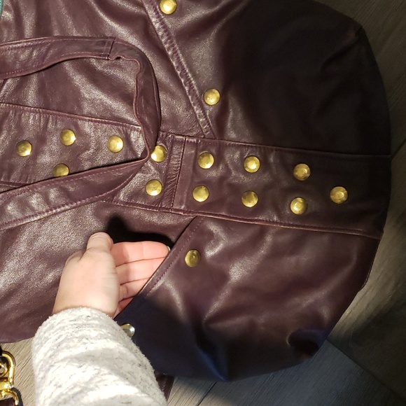 Handcrafted Purple Leather Bag - Picture 4 of 4